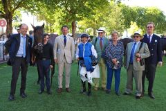 Mosaique mit Trainer und Jockey und natürlich den Wertheimer-Brüdern. www.galoppfoto.de - Sandra Scherning