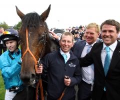 Brown Panther nach seinem Seig im Irish St Leger. Foto ITM