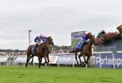 Der 100. Gr. I-Sieg für einen Nachkommen von Galileo: Content sichert sich die Yorkshire Oaks. www.galoppfoto.de - JJ Clark