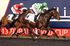 Der Sieg im UAE Derby geht an Lines Of Battle unter  Ryan Moore. www.galoppfoto.de - Frank Sorge