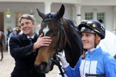 Zufriedene Gesichter bei Martin Seidl und Trainer Markus Klug nach dem Listensieg (Foto: Dr. Jens Fuchs)