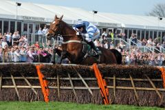 Oscar Whisky mit Barry Geraghty als Sieger der Aintree Hurdle. www.galoppfoto.de - JJ Clark