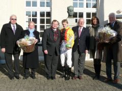 Siegerehrung mit U. Ostmann, P.J. Werning, H. u. P. Endres (Foto: Gabriele Suhr)